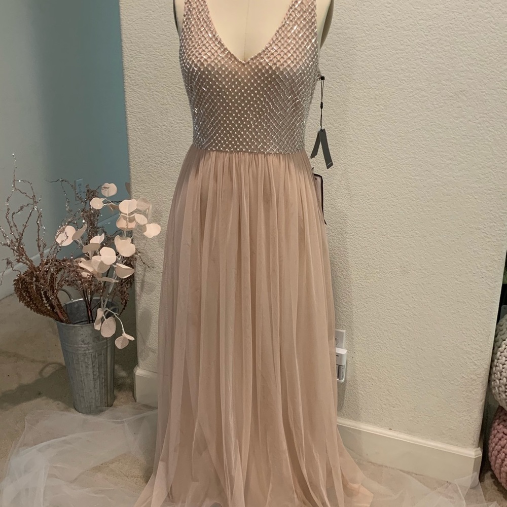 Adrianna papell pearl bodice dress